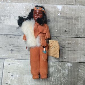 Vintage collector Carlson dolls Blackfeet chief 12-5